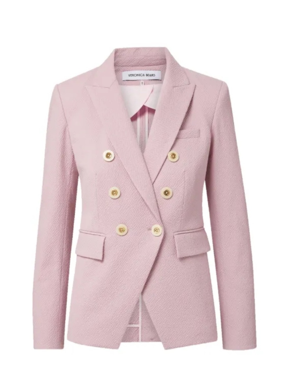 VERONICA BEARD Miller Dickey Blazer Jacket Seersucker Pale Orchid Haze NEW